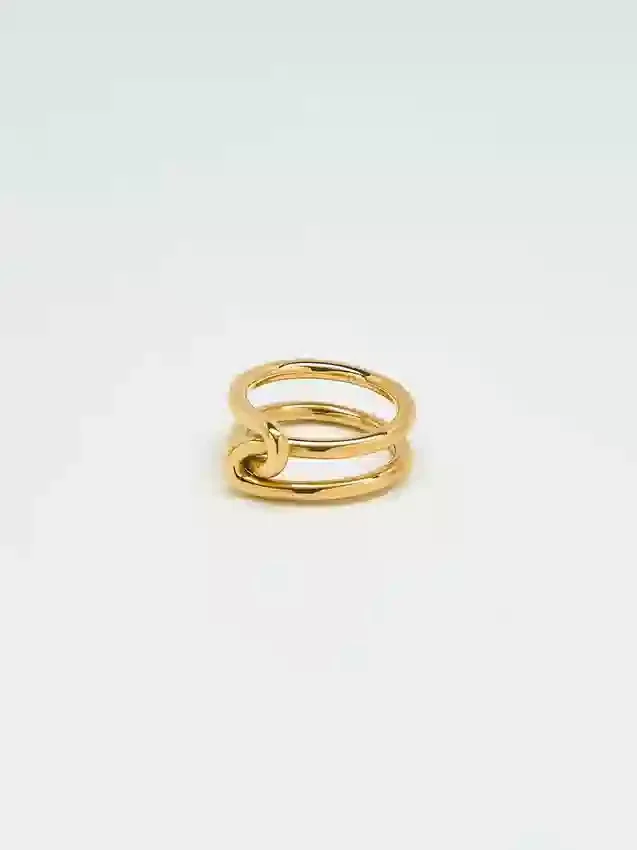 Admiral Row gouden ring met dubbele knoop