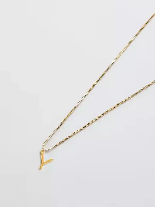 Admiral Row Gouden sierlijke ketting met initiaal