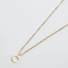 Admiral Row Gouden sierlijke ketting met initiaal
