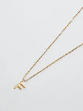 Admiral Row Gouden sierlijke ketting met initiaal
