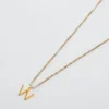 Admiral Row Gouden sierlijke ketting met initiaal
