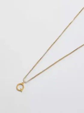 Admiral Row Gouden sierlijke ketting met initiaal