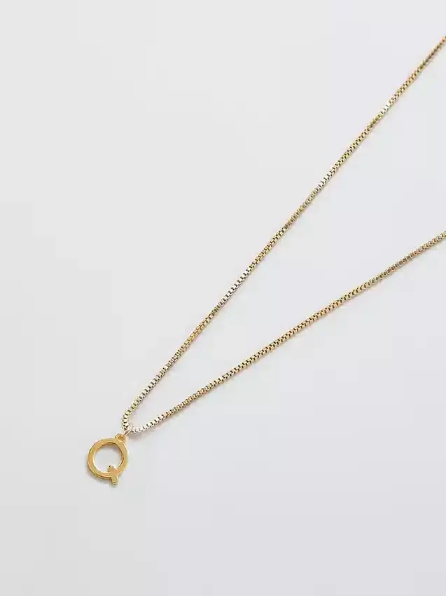 Admiral Row Gouden sierlijke ketting met initiaal
