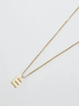 Admiral Row Gouden sierlijke ketting met initiaal