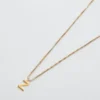 Admiral Row Gouden sierlijke ketting met initiaal