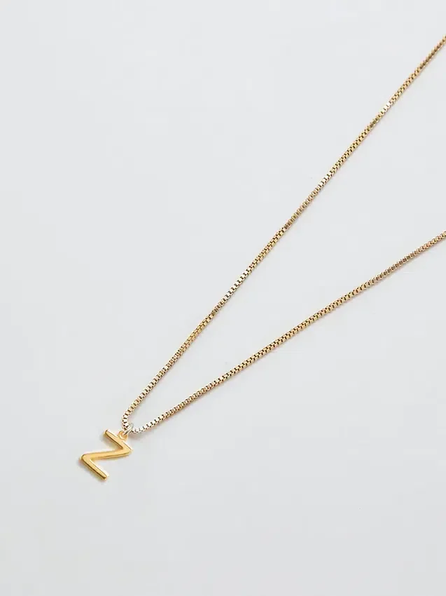 Admiral Row Gouden sierlijke ketting met initiaal