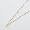 Admiral Row Gouden sierlijke ketting met initiaal