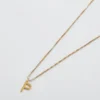 Admiral Row Gouden sierlijke ketting met initiaal