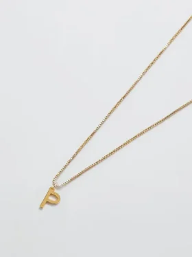 Admiral Row Gouden sierlijke ketting met initiaal