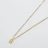 Admiral Row Gouden sierlijke ketting met initiaal
