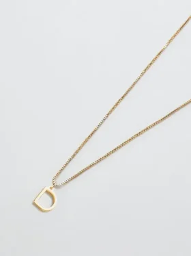Admiral Row Gouden sierlijke ketting met initiaal