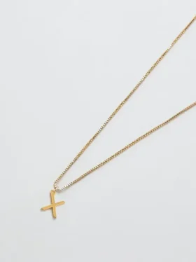 Admiral Row Gouden sierlijke ketting met initiaal