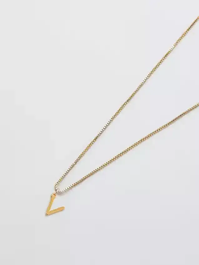 Admiral Row Gouden sierlijke ketting met initiaal