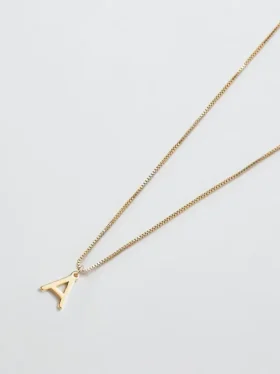 Admiral Row Gouden sierlijke ketting met initiaal