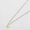 Admiral Row Gouden sierlijke ketting met initiaal