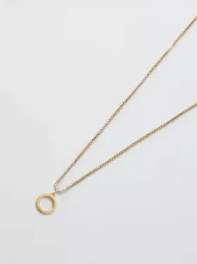 Admiral Row Gouden sierlijke ketting met initiaal