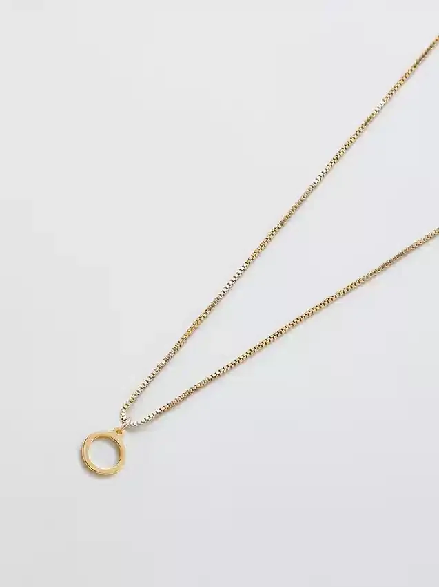 Admiral Row Gouden sierlijke ketting met initiaal