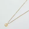 Admiral Row gouden sierlijke ketting met initiaal