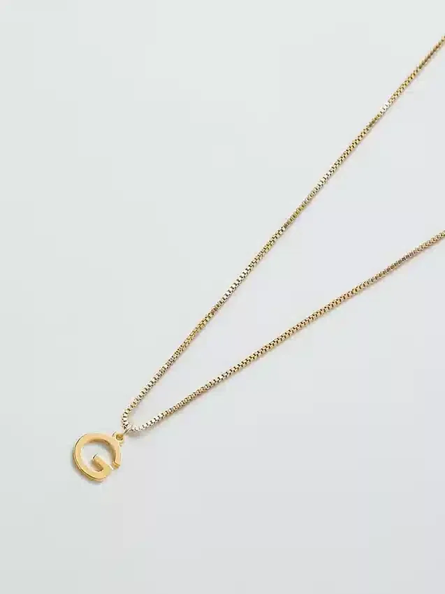 Admiral Row gouden sierlijke ketting met initiaal