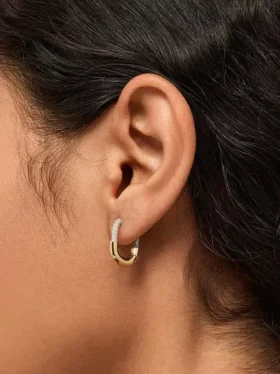 Ana Luisa Brynley Mini Micropave gouden hoepels