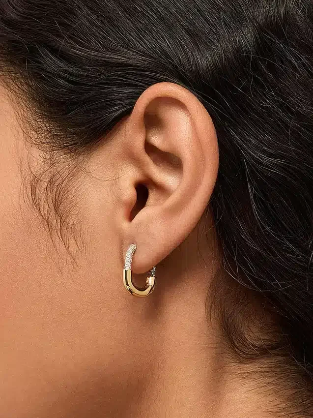 Ana Luisa Brynley Mini Micropave gouden hoepels