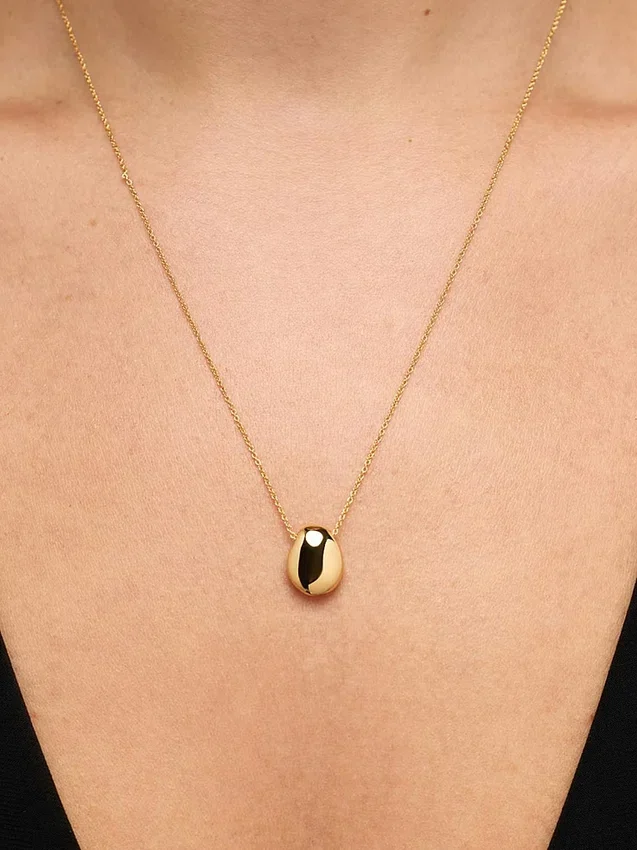 Ana Luisa gouden mini-kiezelsteenhanger