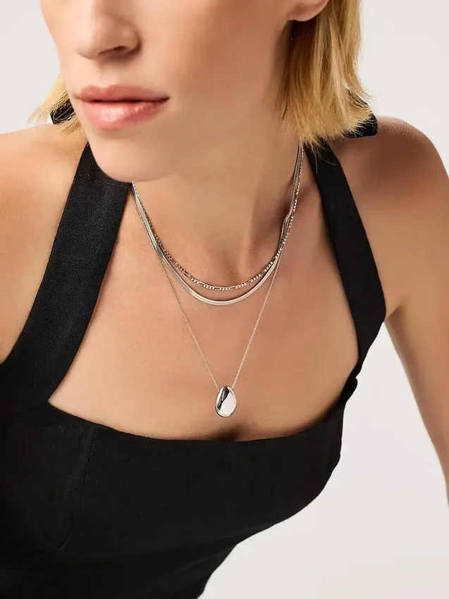 Ana Luisa zilveren mini-kiezelsteen ketting