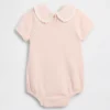 Baby-body met geborduurde kraag