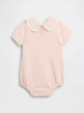 Baby-body met geborduurde kraag
