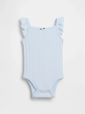 Baby-body met pointelle-rib