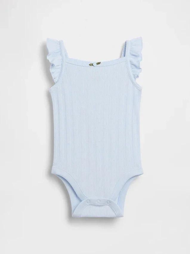 Baby-body met pointelle-rib