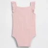 Baby-body met pointelle-rib