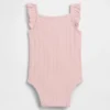 Baby-body met pointelle-rib