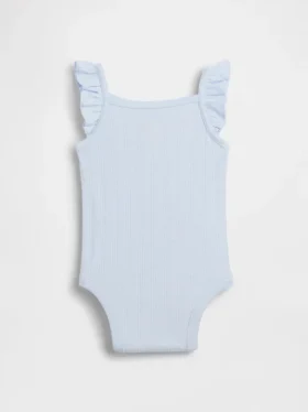 Baby-body met pointelle-rib