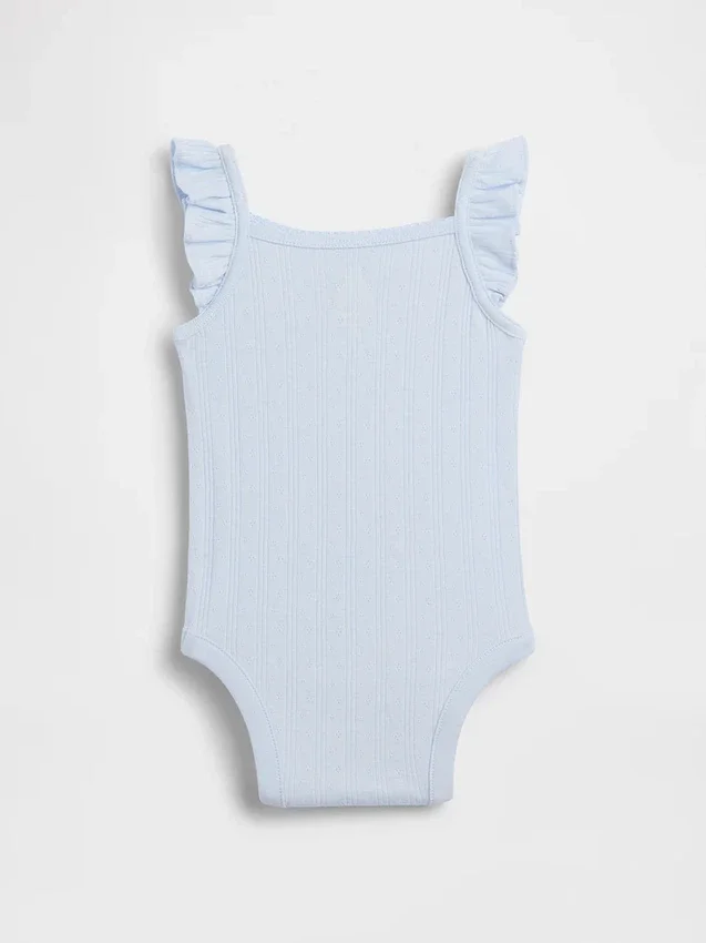 Baby-body met pointelle-rib