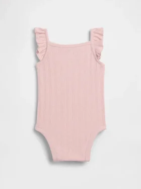 Baby-body met pointelle-rib