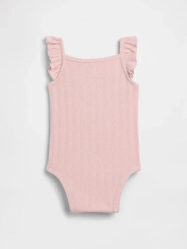 Baby-body met pointelle-rib