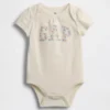 Baby Body van biologisch katoen met bloemenlogo