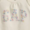 Baby Body van biologisch katoen met bloemenlogo