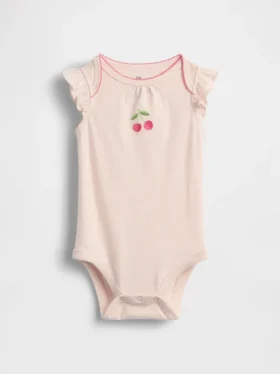 Baby-body van biologisch katoen met print