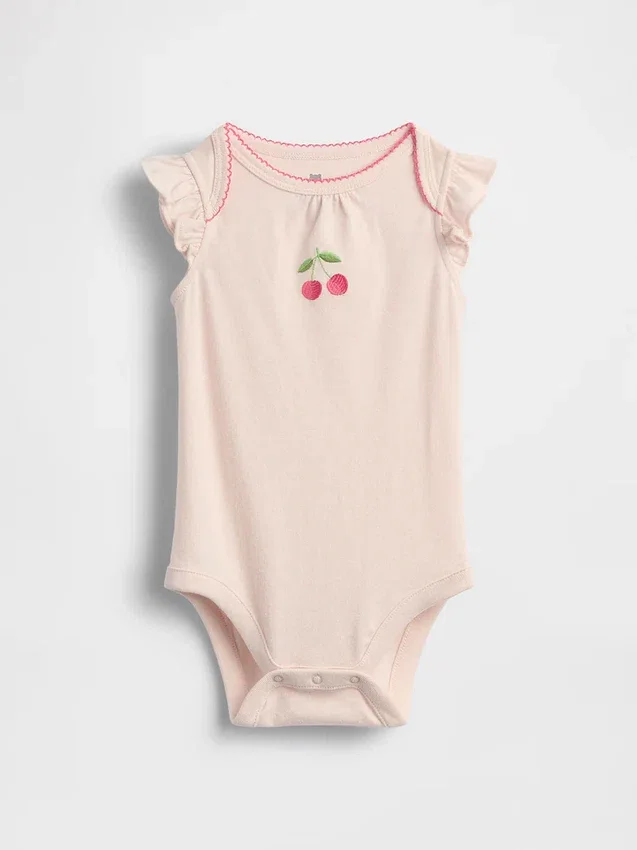 Baby-body van biologisch katoen met print