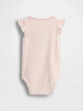 Baby-body van biologisch katoen met print