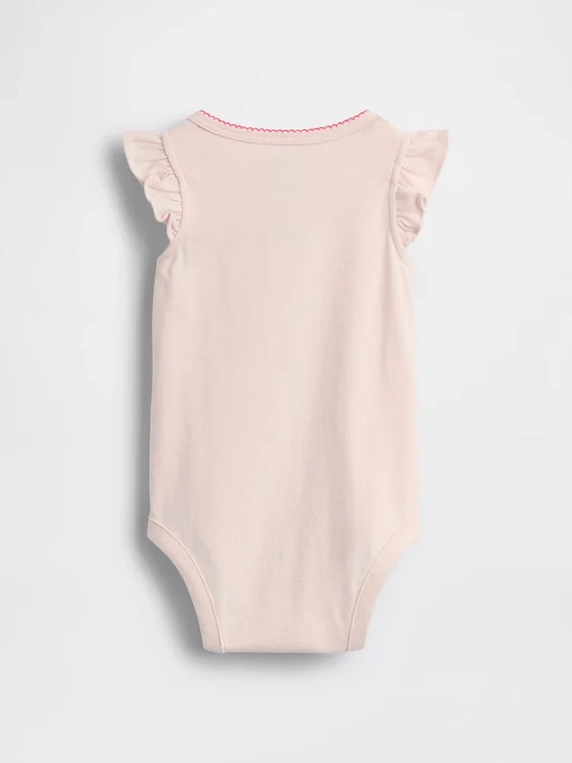 Baby-body van biologisch katoen met print