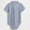 Baby-body van gingham-oxfordstof