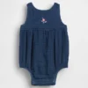 Baby-body van katoenen gaasdenim