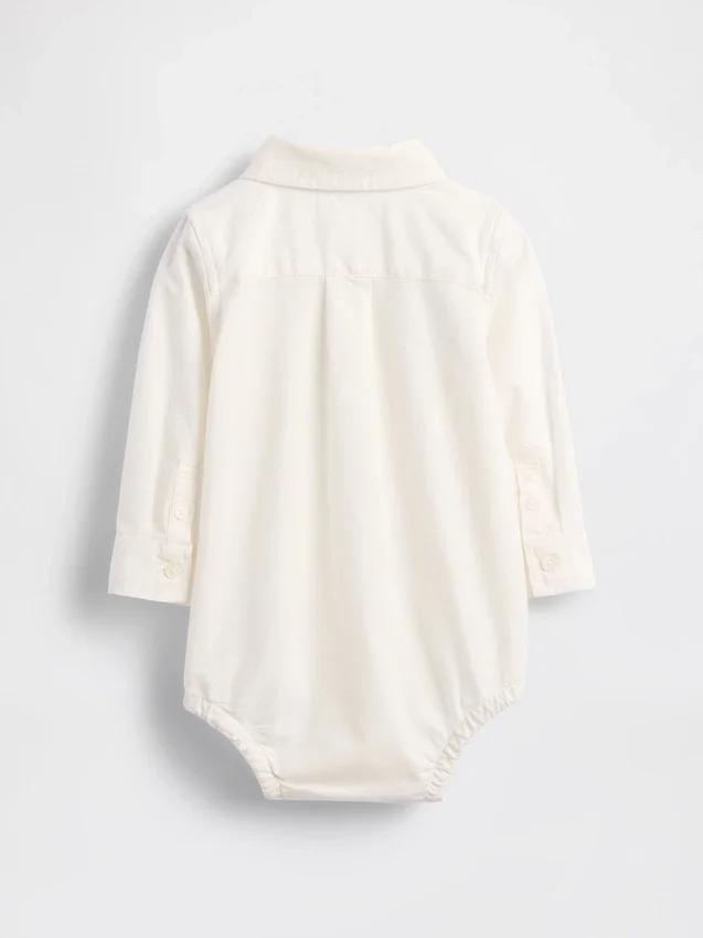 Baby-body van Oxford-stof