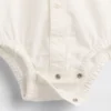 Baby-body van Oxford-stof