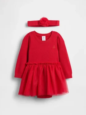 Baby-bodypakje met tule-trui en jurk