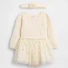 Baby-bodypakje met tule-trui en jurk