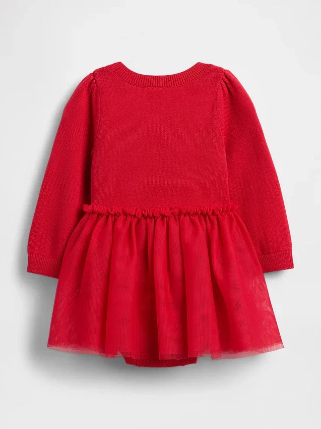 Baby-bodypakje met tule-trui en jurk